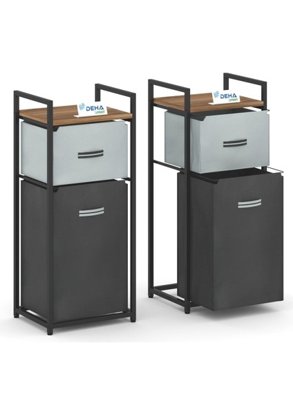 DH11 Raflı Çamaşır Sepeti Banyo Dolabı Kirli Sepetli Banyo Düzenleyici Çamaşırlık modelleri