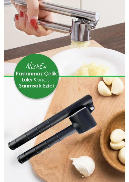 Koncis Sarımsak Ezici / Paslanmaz Çelik Sarımsak Ezeceği - Sarımsak Sıkacağı