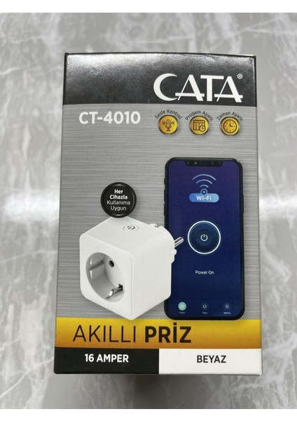 CT-4010 Akıllı Wifi Priz Uzaktan Kontrol Tuya Smart Life