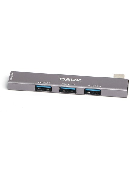 4 Port USB Çoklayıcı Hub, Type-C To 1x Usb3.0 & 3x Usb2.0 TYPE-A(DK-AC-USB34C)