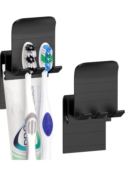 2 Paket Duvara Monte Diş Fırçası Tutucu, Diş Macunu Yuvalı, Yapışkanlı Paslanmaz Çelik 2 Yuvalı Diş Fırçası Askısı Colgate Ekstra Temiz, Yenileyici, Oral-B Crossaction ile Uyumlu ( (Yurt Dışından)