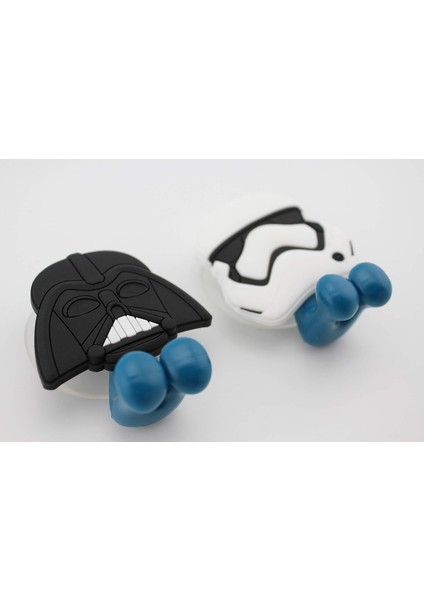 2 Adet Set Star Wars Darth Vader ve Stormtrooper Diş Fırçası Tutucuları Evde Banyoda Duvar Için Vantuzlu (Yurt Dışından)
