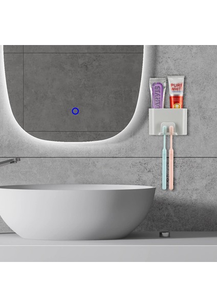Yuvalı Duvara Monte Diş Fırçası Tutucu, Duş Için Kendinden Yapışkanlı Diş Fırçası Depolama Düzenleyici, Banyo Için Diş Macunu ve Diş Fırçası Askısı, Ecza Dolabı, Yatakhane (Beyaz) (Yurt Dışından) modelleri