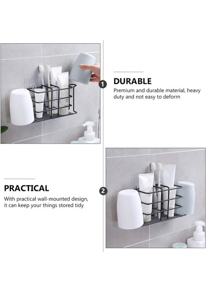 1 Adet Tezgah Tel Şişe Montajı Metal Çelik Fırça Paslanmaz Sepet Mutfak Depolama Raf Tutucu Tarak Caddy Tuvalet Standı Diş Fırçası Banyo Diş Macunu Tırnaksız Caddies Lavabo (Yurt Dışından) fırsatları
