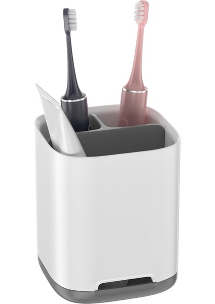 Diş Fırçası Tutucu, Kaymaz Altlı 3 Yuvalı Diş Macunu Tutucu, Banyo Için Elektrikli Diş Fırçası Tutucu, Pp ve Abs Plastikten Yapılmış Kolay Temizlik Için Çıkarılabilir Diş Fırçası K (Yurt Dışından)