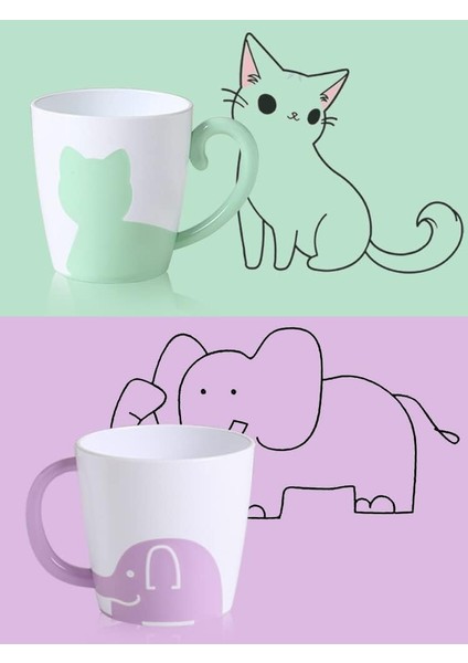 Sevimli Hayvan Desen Gargara Fincan Oval Diş Fırçası Bardak Tutucu Banyo Çocuk Erkek Kız (Kedi Mavi) (Yurt Dışından) fiyatları