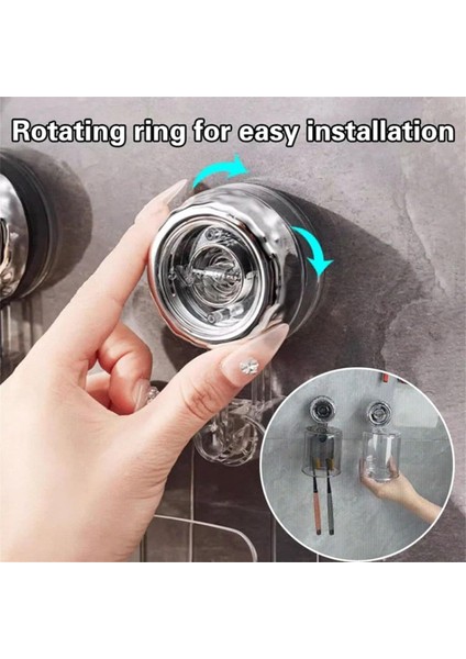 Su Bardağı ile Çıkarılabilir Vantuzlu Diş Fırçalığı Tutucu, Banyo Kapağı, Duş Için Diş Fırçası Saklama Düzenleyicisi, Yurt Için Kendinden Yapışkanlı Diş Fırçası Askısı Rafı, Dolap (Yurt Dışından) modelleri