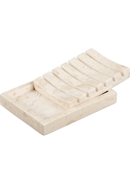 Doğal Şampanya Mermer Spa Koleksiyonu El Sabunu Bulaşık Bar Sabunu Tepsi Tutucu Banyo Tezgahı Mutfak Lavabo Organize (Yurt Dışından)