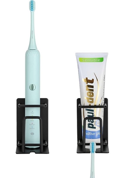 2 Paket Mini Kendinden Yapışkanlı Duvara Montaj Diş Fırçası Tutucu Paslanmaz Çelik Banyo Standı Tutun Jilet Diş Macunu Elektrikli Diş Fırçası Tutucu (Siyah) (Yurt Dışından) fiyatları