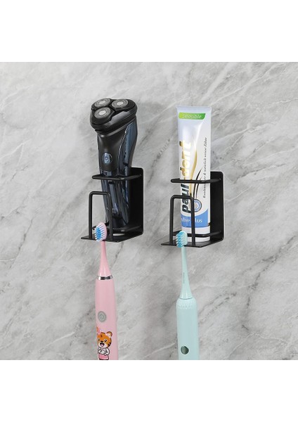 2 Paket Mini Kendinden Yapışkanlı Duvara Montaj Diş Fırçası Tutucu Paslanmaz Çelik Banyo Standı Tutun Jilet Diş Macunu Elektrikli Diş Fırçası Tutucu (Siyah) (Yurt Dışından) fırsatları
