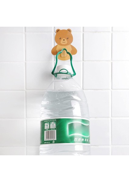 Banyo Ayı Hugs Diş Fırçası Bardağı Diş Macunu Depolama Rafı Banyo Duvara Monte Drenaj Ayı Saklama Kabı Çocuklar Diş Fırçası Tutucu Seti (Yurt Dışından)