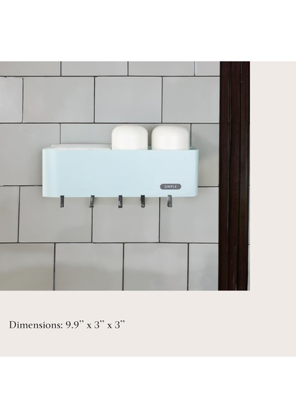 Diş Fırçası Tutucu - Kancalı ve Raflı Duvara Monte Banyo Aksesuarları Düzenleyici - Diş Fırçaları, Diş Macunu, Tıraş Makinesi ve Daha Fazlası Için Yerden Tasarruf Sağlayan Banyo Du (Yurt Dışından) modelleri