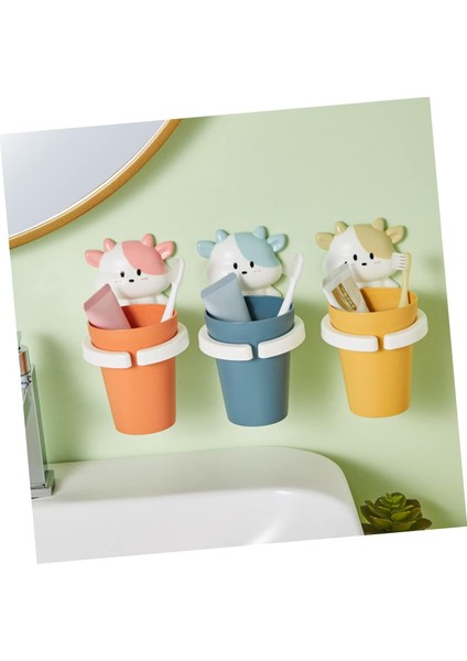 Gargara Bardağı Diş Fırçası Kabı Diş Fırçası Bardağı Banyo Diş Fırçası Tutucu Karikatür Diş Fırçası Tutucu Diş Fırçası Saklama Kabı Banyo Gargara Bardağı Duvar Diş Fırçası Tutucu (Yurt Dışından)