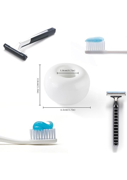 2pcs Diş Fırçası Tutucuları, Banyo, Tezgah Üstü ve Daha Fazlası Için Küçük Seramik Diş Fırçası Tutucu Standı, Yerden Tasarruf Sağlayan Tasarım (Siyah + Beyaz, Mini Boyut) (Yurt Dışından) fiyatları