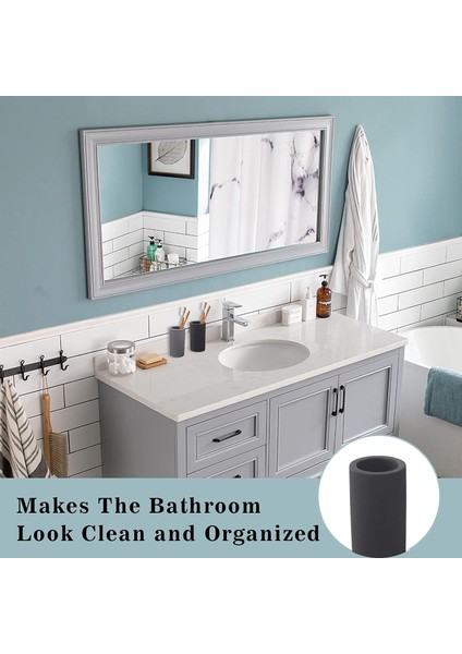 Banyo Için Siyah Diş Fırçası Tutucu, Su Emme Hızlı Kuruyan Diatomit Diş Fırçası Tutucular Elektrikli Diş Fırçası Diş Macunu Tıraş Makinesi Tıraş Makinesi (Siyah + 3 Kapak) (Yurt Dışından)