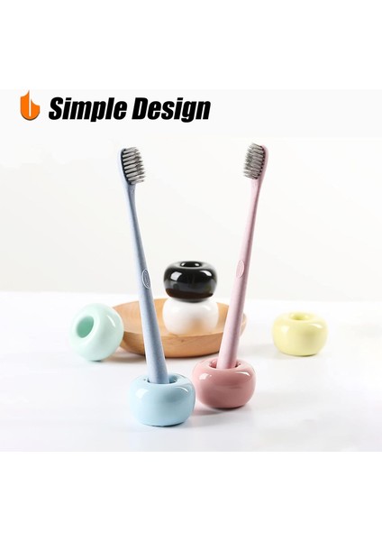 Banyo Vanity Tezgahları Için Şık Mini Seramik Diş Fırçası Tutucu Standı (Açık Mavi 1'li Paket) (Yurt Dışından) fiyatları