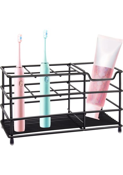 Diş Fırçası Tutucuları, Paslanmaz Çelik 7 Yuvalı Elektrikli Diş Fırçası Tutucu Duvara Monteli, Kendinden Yapışkanlı Kancalı, Büyük Diş Fırçası ve Diş Macunu Tutucu Banyo Için Organ (Yurt Dışından)