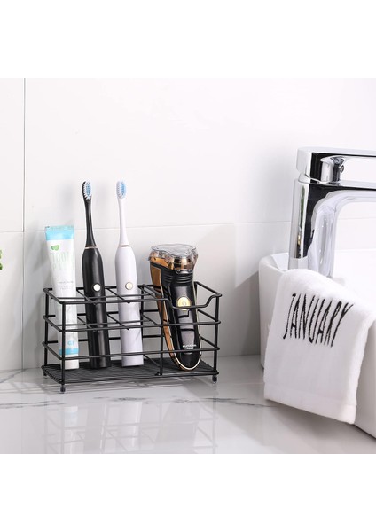 Diş Fırçası Tutucuları, Paslanmaz Çelik 7 Yuvalı Elektrikli Diş Fırçası Tutucu Duvara Monteli, Kendinden Yapışkanlı Kancalı, Büyük Diş Fırçası ve Diş Macunu Tutucu Banyo Için Organ (Yurt Dışından) fiyatları