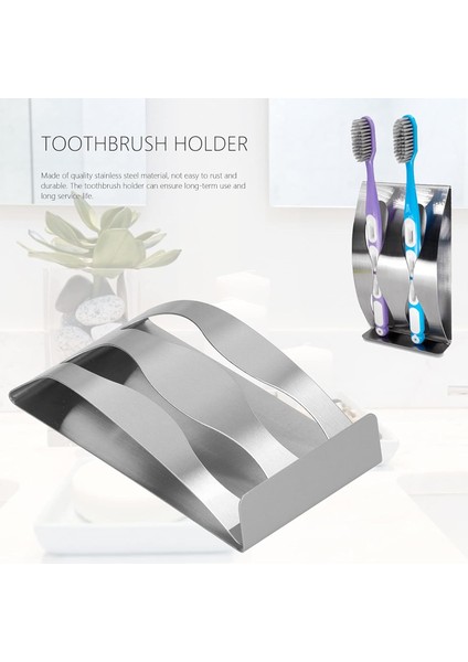 Banyo Için Diş Fırçası Tutucular, Paslanmaz Çelik Elektrikli Diş Fırçası Kafası Tutucu Kolay Banyo Depolama Için Duvar Diş Macunu Tutucu (Çift Delikli Diş Fırçası Tutucu) (Yurt Dışından) fiyatları