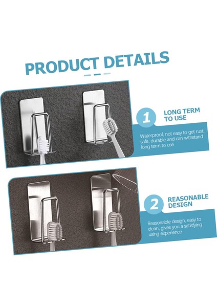 2 Adet Diş Fırçası Rafı Banyolar Için Diş Fırçası Tutucular Duvara Monte Diş Fırçası Tutucu Için Diş Macunu Dispenseri Elektrikli Diş Fırçası Asma Ekipmanları Paslanmaz Çelik (Yurt Dışından) modelleri