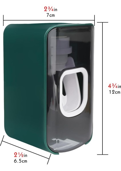 2 Yuvalı Diş Fırçalığı ve Diş Macunu Dispenseri Duvara Monte, Otomatik Diş Macunu Sıkacağı, 2'si 1 Arada Diş Fırçası Duş Için Diş Macunu Düzenleyici (Yeşil) (Yurt Dışından)