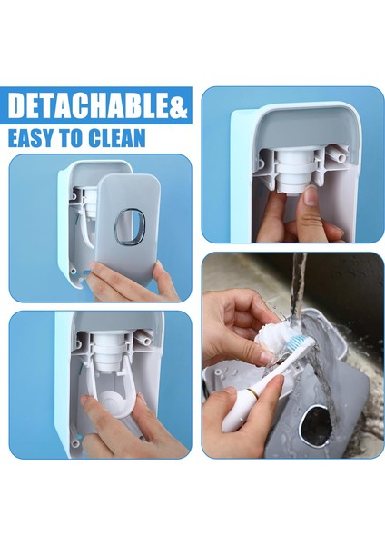 2 Yuvalı Diş Macunu Dispenseri 2'si 1 Arada Otomatik Diş Macunu Dispenseri Duvara Monte Çok Fonksiyonlu Diş Fırçası Tutucu Banyo Duş Çocuklar ve Yetişkinler Için Delmeyen Diş Macun (Yurt Dışından) fırsatları