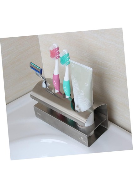 Paslanmaz Çelik Diş Fırçası Tutucu Metal Parantez Diş Fırçası Tutucu Organizatör Banyo Duvar Rafı Duvar Diş Fırçası Organizatör Diş Macunu Metal Stand Metal Tutucu Delme Askısı Yok (Yurt Dışından) modelleri