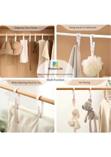 Elbise Pimleri Ağır Hizmet Dış Mekan - 8 Adet Klipsli Büyük Çamaşır Kancası Askıları Dolap Organizatör Kelepçeleri Asma Çorap Çizme Sütyen Havlular Banyo Için Duş Mandalları Gardır (Yurt Dışından) fiyatları