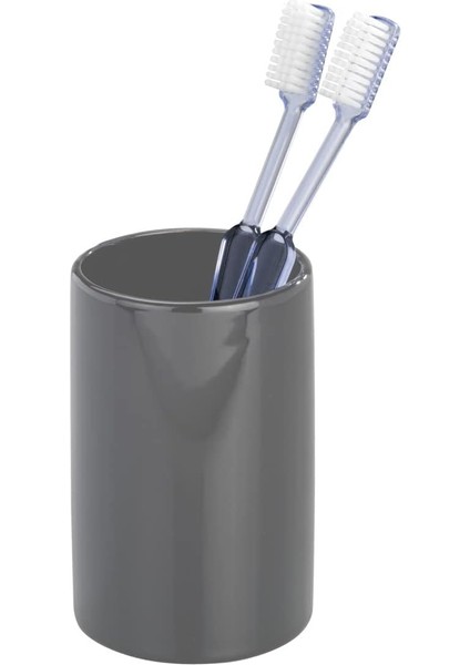 Seramik Bardak Makyaj Fırçası, Diş Fırçası Tutucu, Diş Macunu Banyosu, Tezgah Üstü, Tıraş Makinesi Tutucu, Tuvalet Düzenleyici Stand Kupası, Gri, 2,75 x 4,3 x 2,75 Inç (Yurt Dışından)