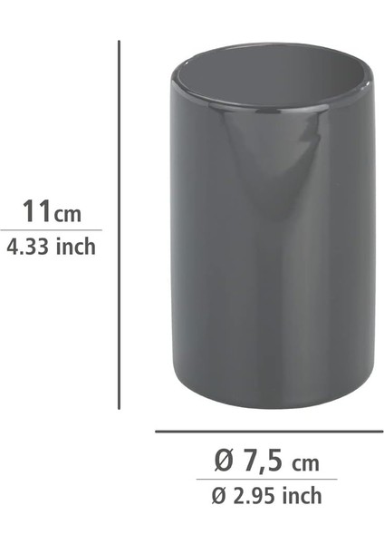 Seramik Bardak Makyaj Fırçası, Diş Fırçası Tutucu, Diş Macunu Banyosu, Tezgah Üstü, Tıraş Makinesi Tutucu, Tuvalet Düzenleyici Stand Kupası, Gri, 2,75 x 4,3 x 2,75 Inç (Yurt Dışından)