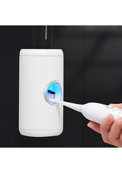Diş Macunu Dispenseri, Tuvalet Banyosu Için Duvara Monte Sensörlü Otomatik Elektrikli Diş Macunu Sıkacağı (Beyaz) (Yurt Dışından)