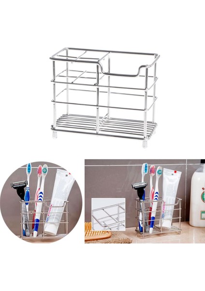 Banyolar Için Diş Fırçası Tutucular Paslanmaz Çelik Paslanmaz Çelik Diş Fırçası ve Diş Macunu Tutucu Organizatör Diş Fırçası Depolama Standı (Yurt Dışından) fiyatları