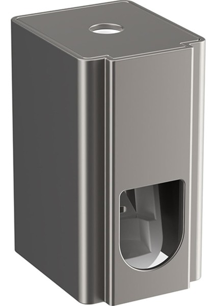 Diş Fırçası Tutucu Otomatik Diş Macunu Dispenseri Paslanmaz Çelik Gri Renk (1 Diş Macunu Dispenseri) (Yurt Dışından)