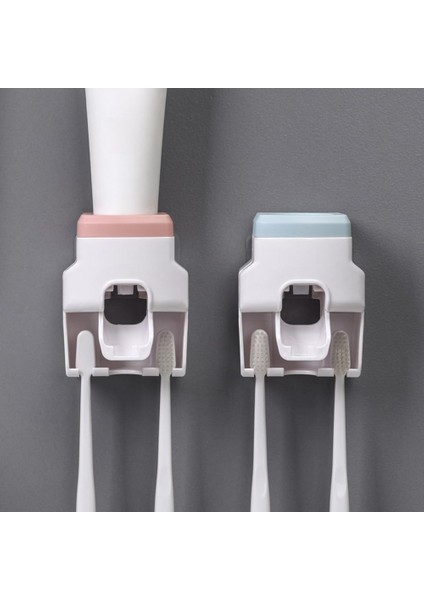 Diş Macunu Dispenseri, Otomatik Diş Macunu Dispenseri Sıkacağı, Banyo Için Diş Fırçası Tutucu Duvara Monte 2'si 1 Arada Diş Fırçası Duş Için Diş Macunu Organizatörü Mavi (Yurt Dışından) fiyatları
