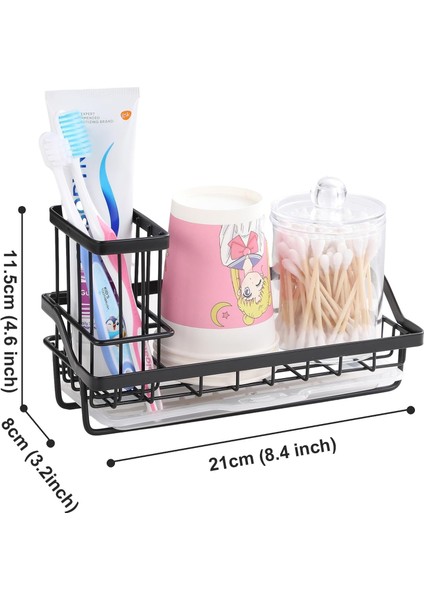 Banyolar Için Diş Fırçası Tutucuları Diş Fırçası Tutucuları Elektrikli Diş Macunu Fırçalama Paslanmaz Çelik Tutucular Çocuk Ailesi Için Stand (Siyah) (Yurt Dışından) fiyatları