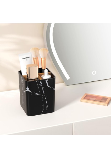 Banyolar Için Diş Fırçası Tutucuları, Bambu Bölücülü 4 Yuvalı Diş Macunu Organizatörü Banyo Aksesuarları Depolama Vanity Tezgah Için Elektrikli Diş Fırçası Standı, Siyah Mermer (Yurt Dışından) fırsatları