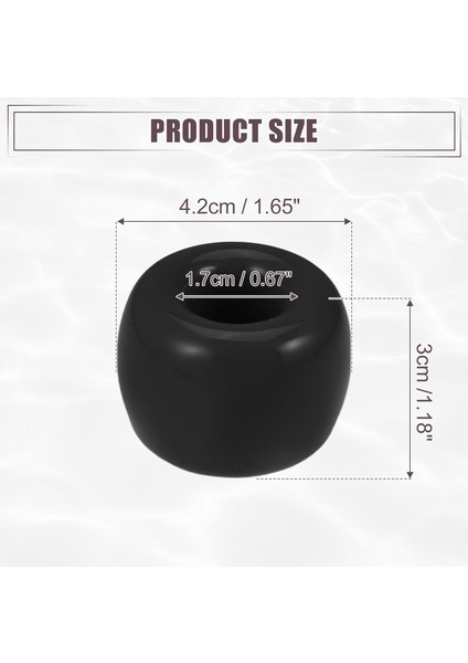 Diş Fırçalığı, Yuvarlak Mini Seramik Diş Fırçalığı Elektrikli Diş Fırçalığı, Siyah, 1.65"x1.18", Banyo Için (Yurt Dışından)