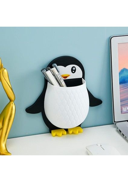 Duvara Monte Diş Fırçası Rafı, Küçük Penguen Depolama Rafı Kendinden Yapışkanlı Diş Fırçası Organizatörü, Diş Macunu Tutucu Raflar Mutfak Eşyaları Kozmetik Için Saklama Kutusu (Siy (Yurt Dışından)