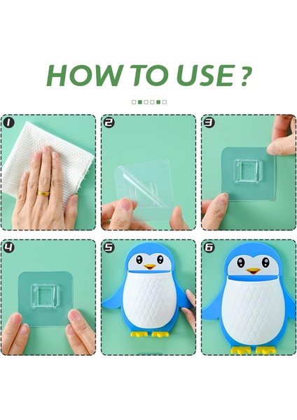 Duvara Monte Diş Fırçası Rafı, Küçük Penguen Depolama Rafı Kendinden Yapışkanlı Diş Fırçası Organizatörü, Diş Macunu Tutucu Raflar Mutfak Eşyaları Kozmetik Için Saklama Kutusu (Siy (Yurt Dışından) modelleri