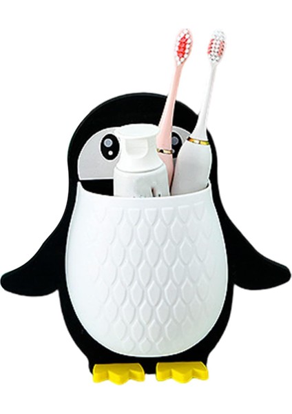 Duvara Monte Diş Fırçası Rafı, Küçük Penguen Depolama Rafı Kendinden Yapışkanlı Diş Fırçası Organizatörü, Diş Macunu Tutucu Raflar Mutfak Eşyaları Kozmetik Için Saklama Kutusu (Siy (Yurt Dışından) fırsatları