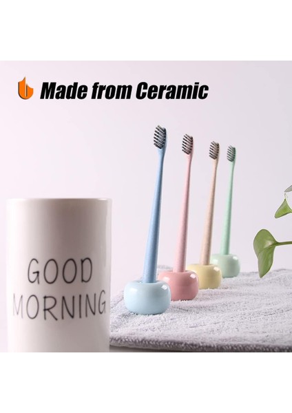 Banyo Vanity Tezgahları Için Şık Mini Seramik Diş Fırçası Tutucu Standı (Kırmızı 1'li Paket) (Yurt Dışından) modelleri