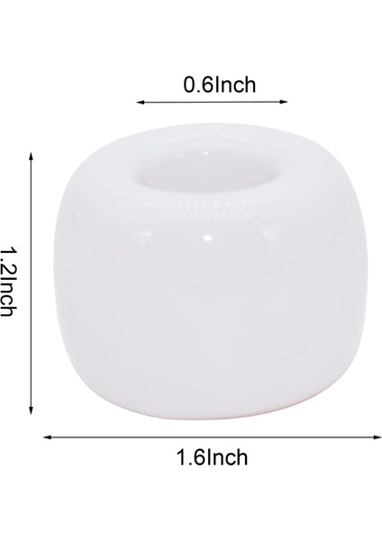 2'li Paket Beyaz Seramik Diş Fırçası Tutucuları, Banyo Vanity Tezgahları Için Küçük Diş Fırçası Tutucuları, Mini Seramik Masa Kalemlik Standı (2 Beyaz Yuvarlak) (Yurt Dışından) fırsatları