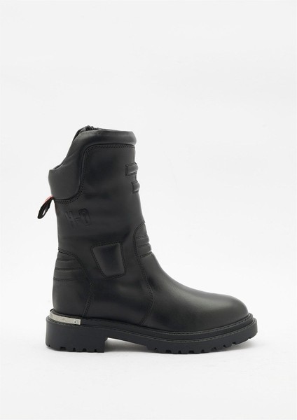 Appenzell Kadın Siyah Deri Çizme