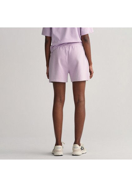 Kadın Mor Relaxed Fit Şort