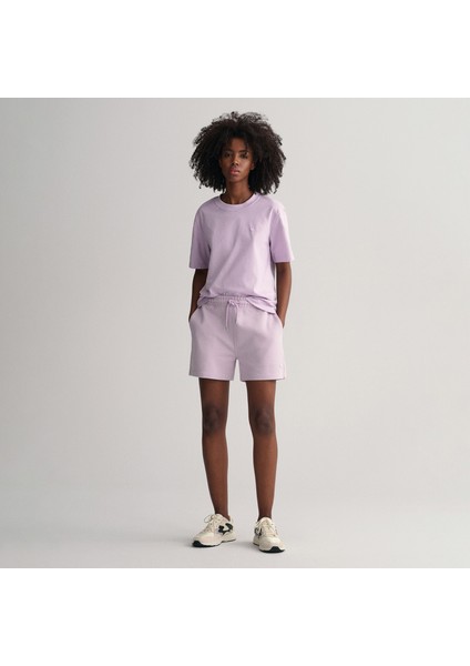 Kadın Mor Relaxed Fit Şort