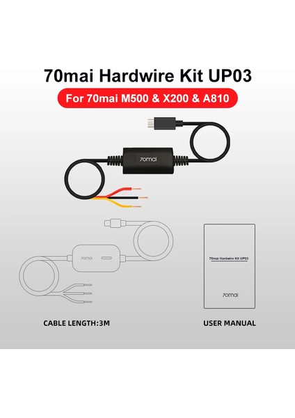 UP03 Park Gözetim Modu Kablosu M500 / Omni Hardwire Kit