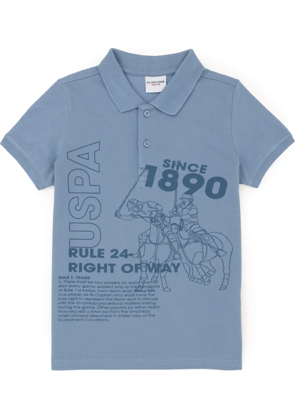 U.S. Polo Assn. Erkek Çocuk İndigo Tişört 50288126-VR028