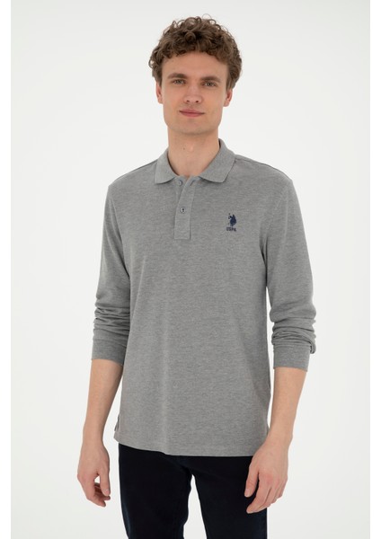 U.S. Polo Assn. Erkek Gri Melanj Sweatshirt 50269403-VR086