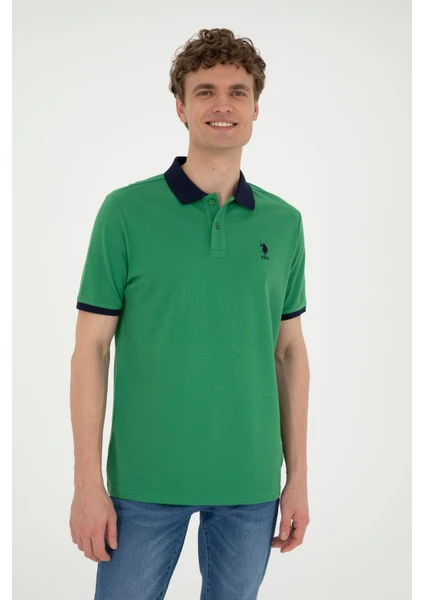 U.S. Polo Assn. Erkek Yeşil Basic T-Shirt 50284638-VR054