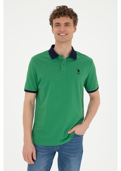 U.S. Polo Assn. Erkek Yeşil Basic T-Shirt 50284638-VR054